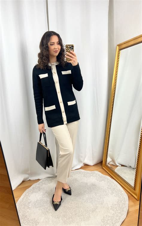 chanel cardigan outfit.